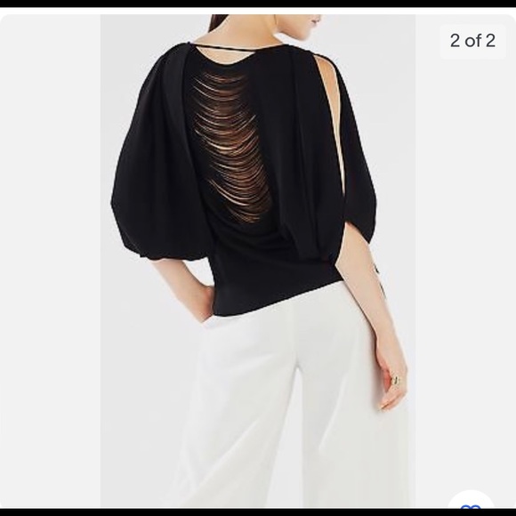 BCBGMAXAZRIA KYLEIGH TOP IN BLACK - Picture 5 of 5